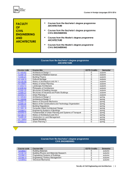 Faculty of Civil Engineering and Architecture
