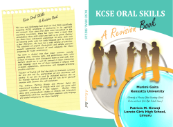 KCSE ORAL SKILLS - Kenyatta University