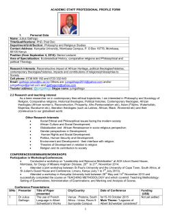 Full CV - Kenyatta University