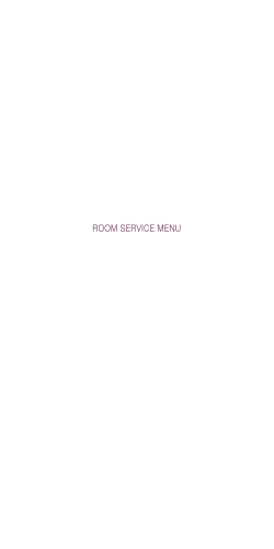 Room SeRvice menu - Grand Hyatt Kuala Lumpur