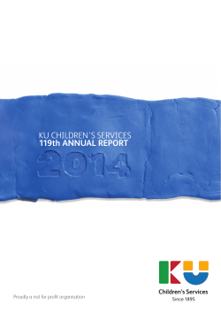KU CHILDREN`S SERVICES 119th ANNUAL REPORT