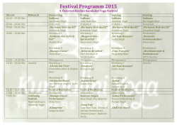 Festival Programm 2015