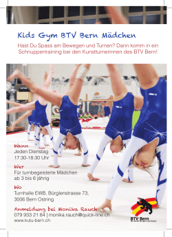 Kids Gym BTV Bern MÃ¤dchen - Kunstturnerinnen BTV Bern