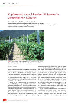 Kupfereinsatz von Schweizer Biobauern in - JKI