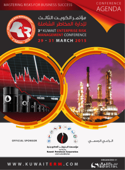 AGENDA - The 3rd Kuwait Enterprise Risk Management Conference