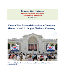 April 9, 2015 Korean War Memorial services at Veterans Memorial