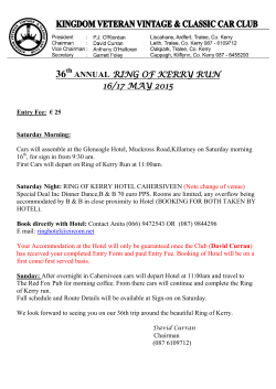 ANNUAL RING OF KERRY RUN 16/17 MAY 2015