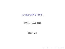 Living with BTRFS