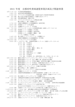 2015 å¹´åº¦ äº¬é½åºå¹å¥æ¥½é£çäºæ¥­è¨ç»åã³é¢é£äºæ¥­