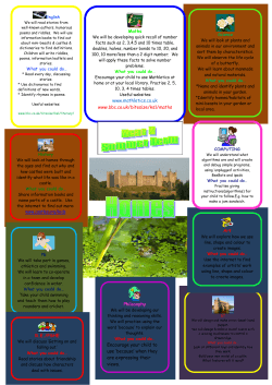 Year 2 Learning Poster Summer 2015