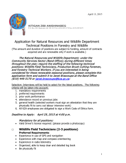 Application for Natural Resources and Wildlife Department