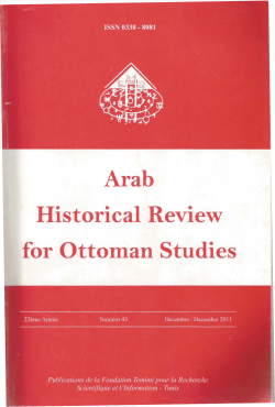 Historical Review for Ottoman Studies