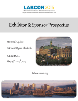 Exhibitor & Sponsor Prospectus - labcon2015