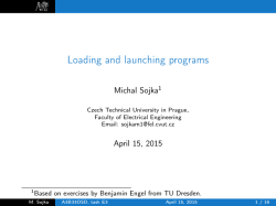 Loading and launching programs