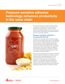 Pressure-sensitive adhesive technology enhances
