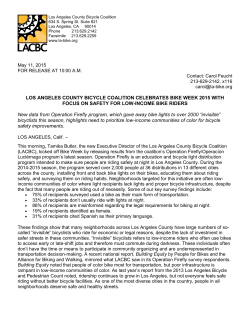 press release - Los Angeles County Bicycle Coalition