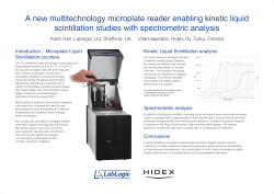 Kinetic Liquid Scintillation analysis Keith Hall, Lablogic Ltd. Sheffield