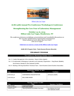 ALMA 36th Annual Pre-Conference Workshops & Conference