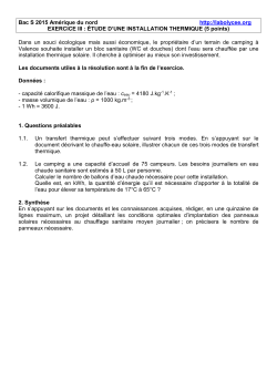 Bac S 2015 AmÃ©rique du nord http://labolycee.org EXERCICE III