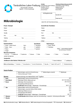 Mikrobiologie - TierÃ¤rztliches Labor Freiburg