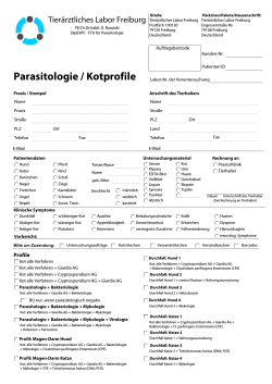 Parasitologie / Kotprofile - TierÃ¤rztliches Labor Freiburg