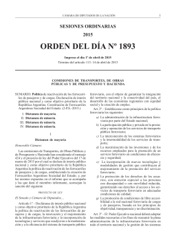 ORDEN DEL DÃA NÂº 1893