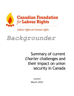 Backgrounder: Summary of current Charter challenges and their