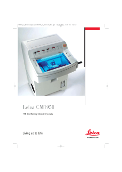 Leica CM1950 cryostats - Research Programs & Labs
