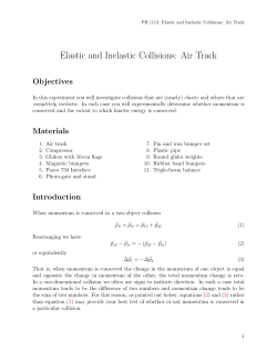 Elastic and Inelastic Collisions: Air Track