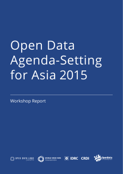 Open Data Agenda-Setting for Asia 2015 - Open Data Labs