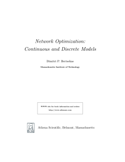 Network Optimization: Continuous and Discrete Models