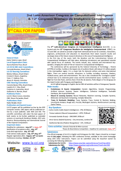 3rd CALL FOR PAPERS - 2. LA-CCI