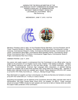 Commission on Disabilities May 20, 2015 Agenda