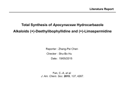 Total Synthesis of Apocynaceae Hydrocarbazole Alkaloids (+