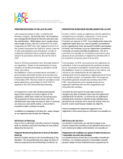 LACF FACP Proposed Bylaw revisions PROPOSITION DE
