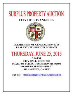 Pre-Registration - City of Los Angeles