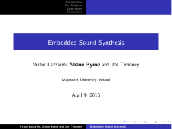 Embedded Sound Synthesis