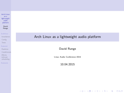 Arch Linux as a lightweight audio platform
