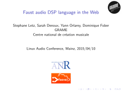 Faust audio DSP language in the Web