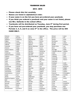 Yearbook list website 2015