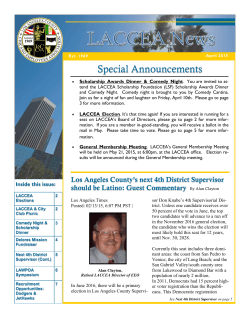 LACCEA NEWS, April 1, 2015. - Los Angeles County Chicano