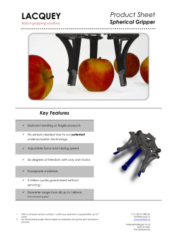 Product Sheet - Lacquey Robot Grasping Solutions