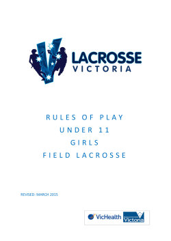 RULES OF PLAY UNDER 11 GIRLS FIELD