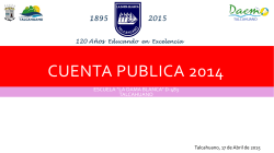 Cuenta Publica 2014 - Escuela La Dama Blanca D-483