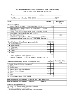 SFD Electrical Vehicle Charger Service Load Calculation Form