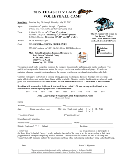 Print this form - Lady Stings Volleyball