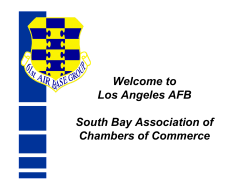 61st Air Base Group Presentation to South Bay Association of
