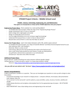 To view STEAM Project Criteria information for Oak