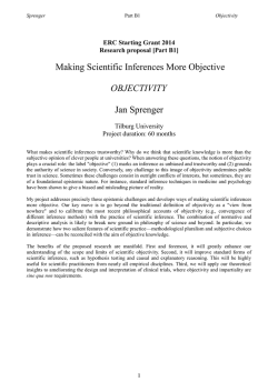 objectivity - Jan Sprenger