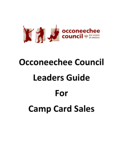 Occoneechee Council Leaders Guide For Camp